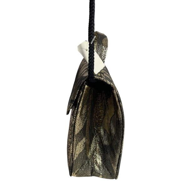 Epstein's Women's Gold Plant Canvas With Magnet Snap Crossbody Bag Sz S - NWT - Picture 4 of 13